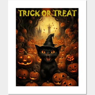 Trick Or treat - Scary Cat Posters and Art